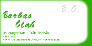 borbas olah business card